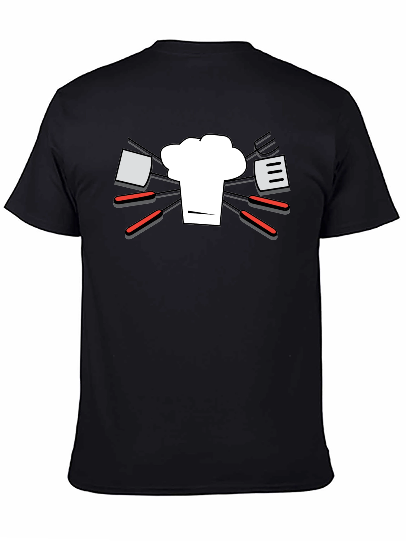 Chef Hat & BBQ Tools Graphic T-Shirt