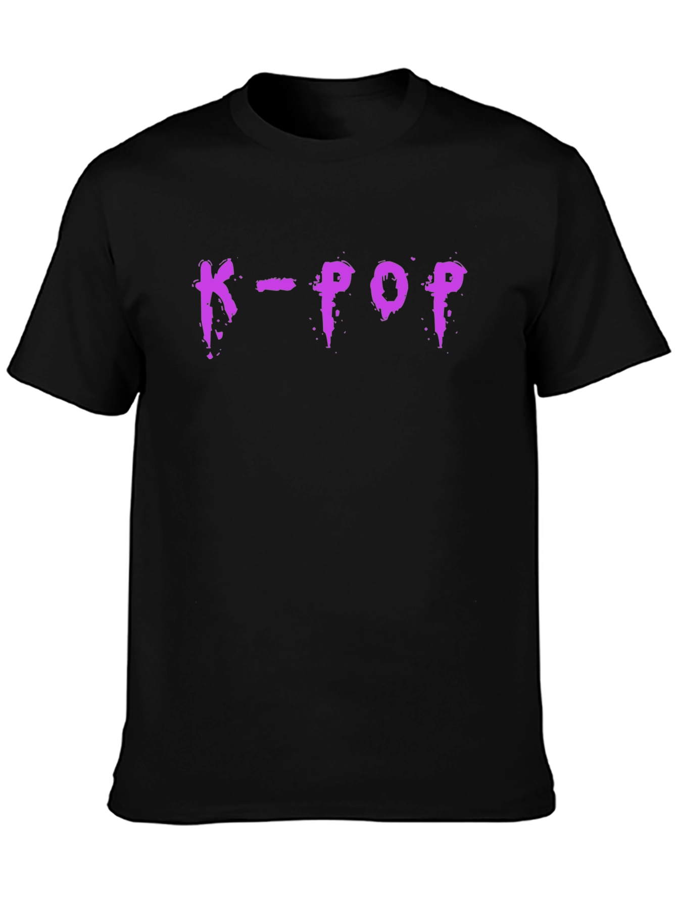 K-Pop Graphic T-Shirt - Trendy Purple Design