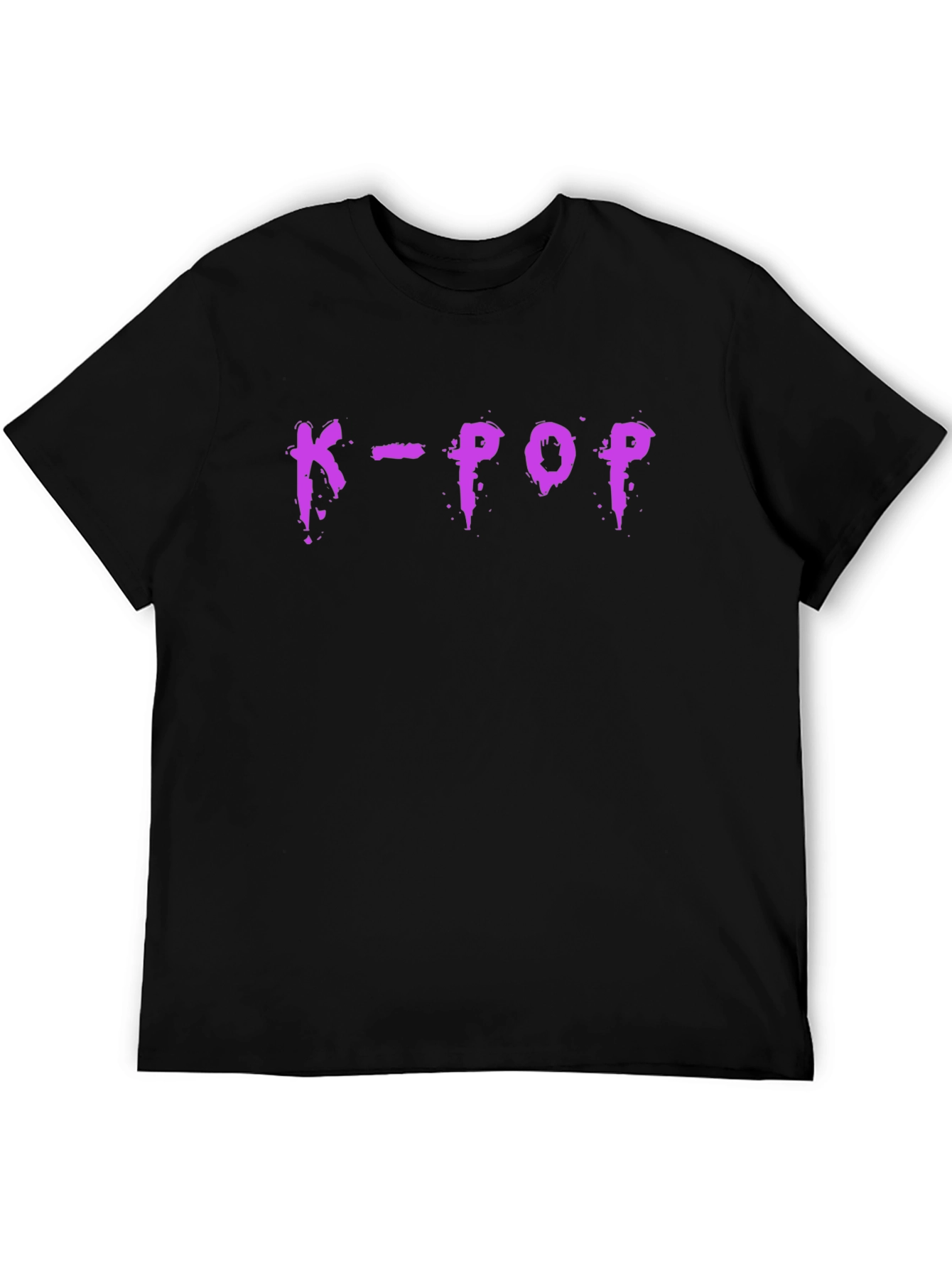 K-Pop Graphic T-Shirt - Trendy Purple Design
