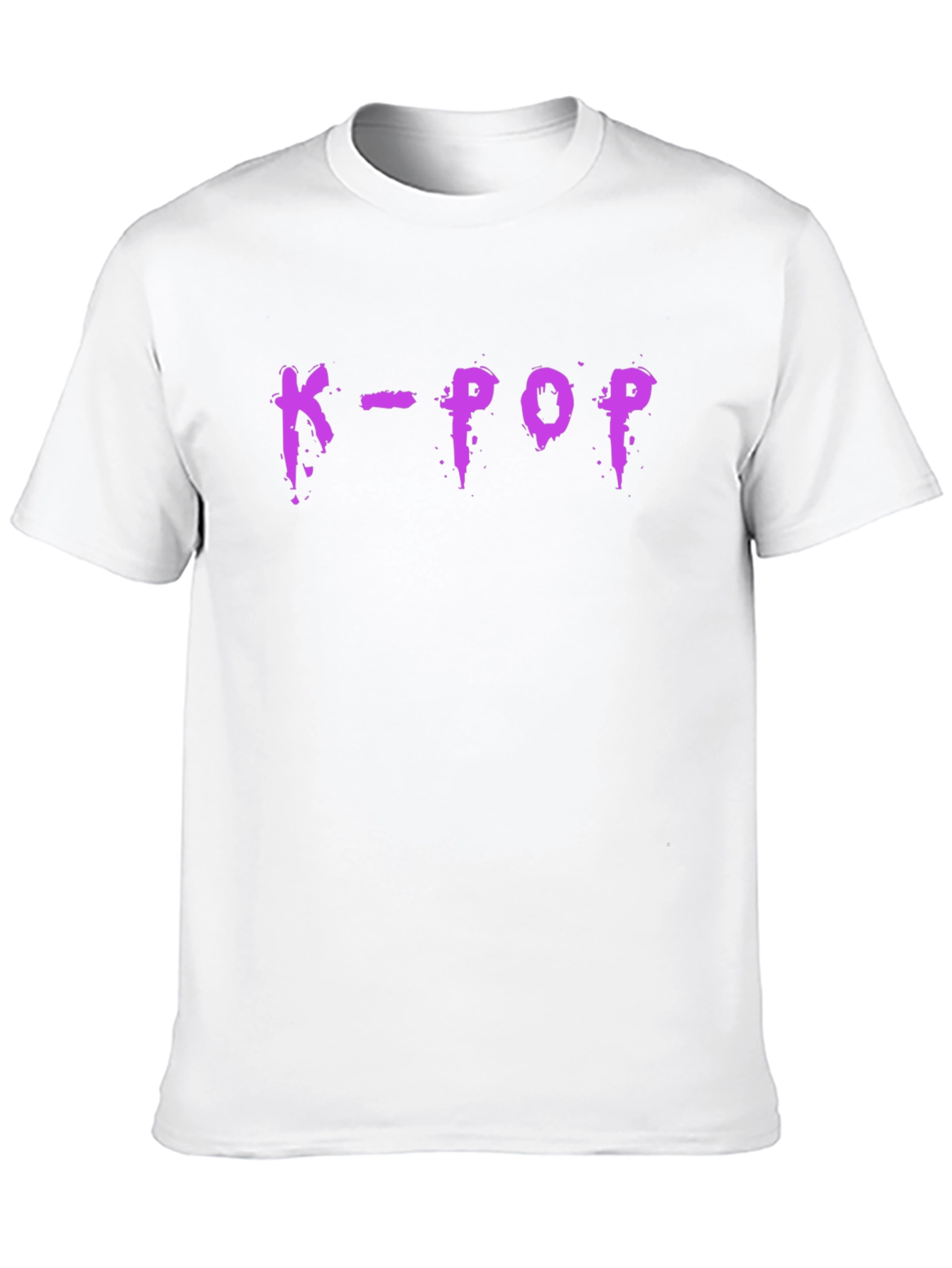 K-Pop Graphic T-Shirt - Trendy Purple Design