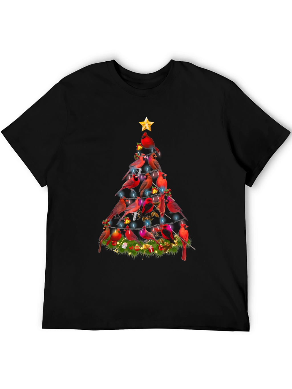 Cardinal Christmas Tree Graphic Tee