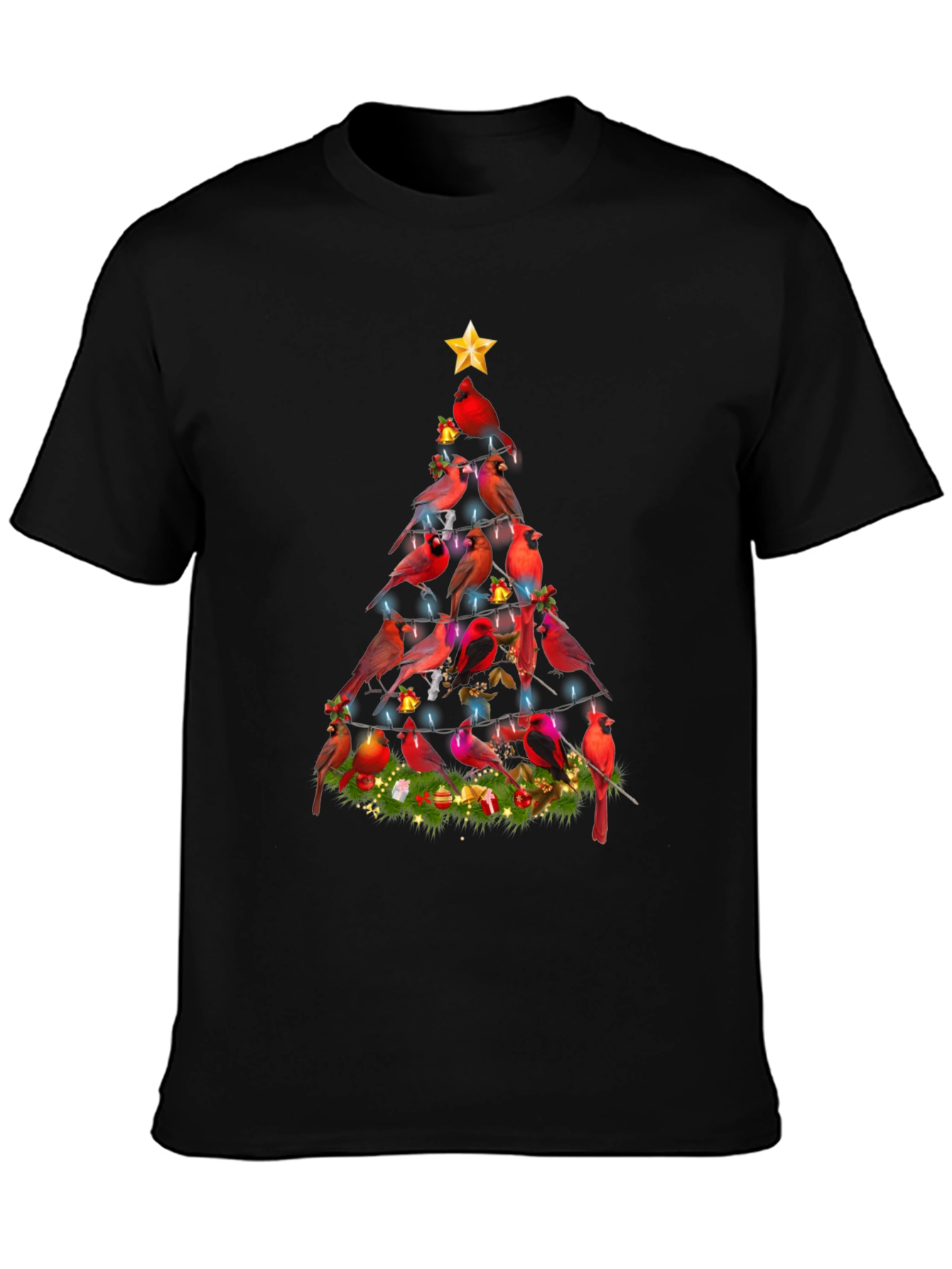Cardinal Christmas Tree Graphic Tee