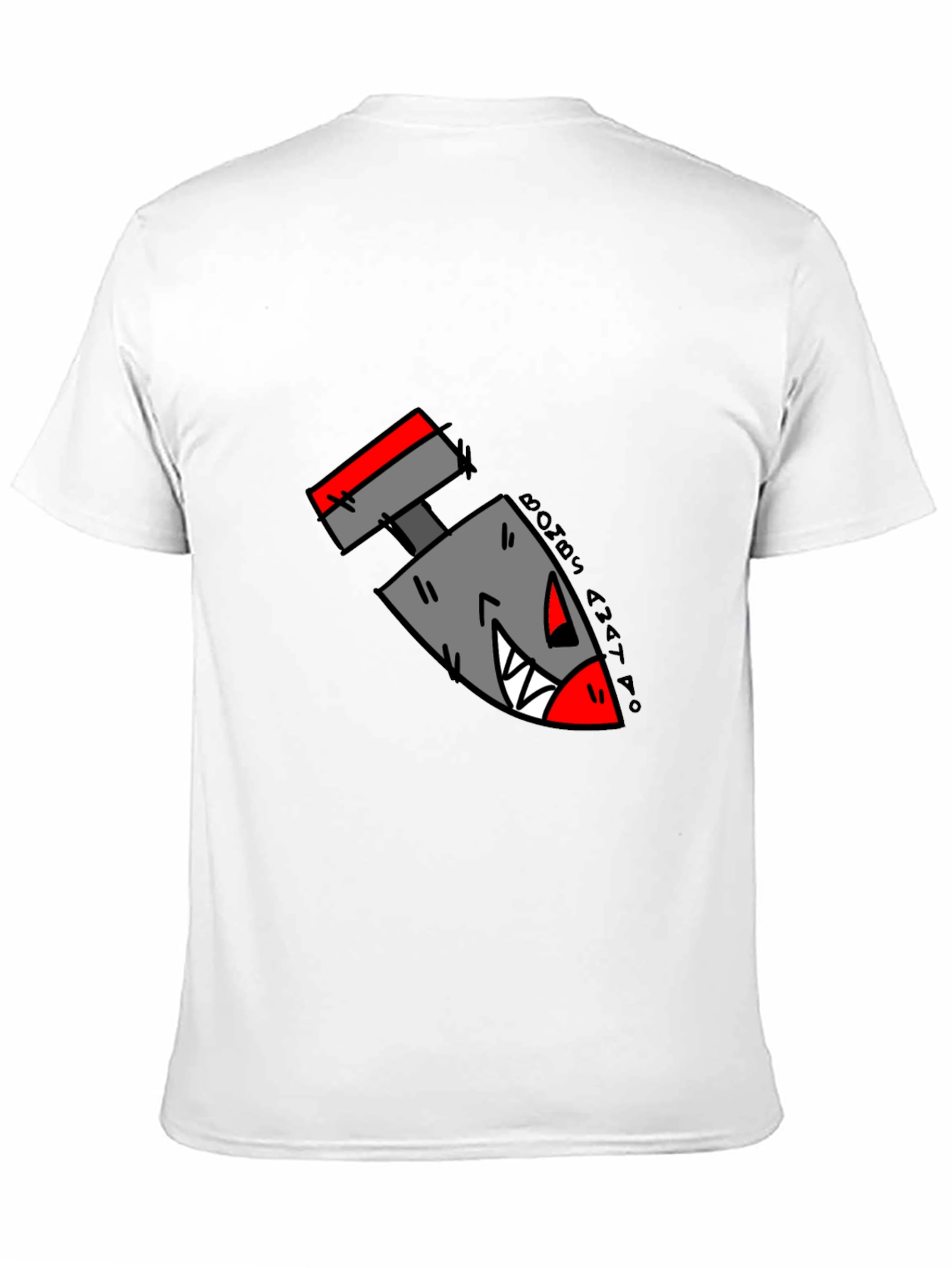 Cartoon Bomb Graphic Tee - Black Cotton T-Shirt