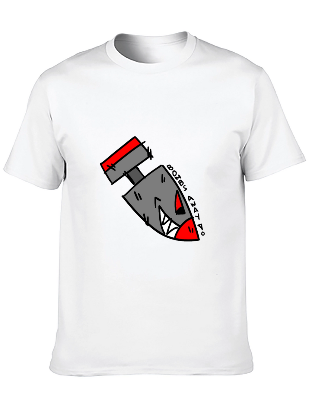 Cartoon Bomb Graphic Tee - Black Cotton T-Shirt