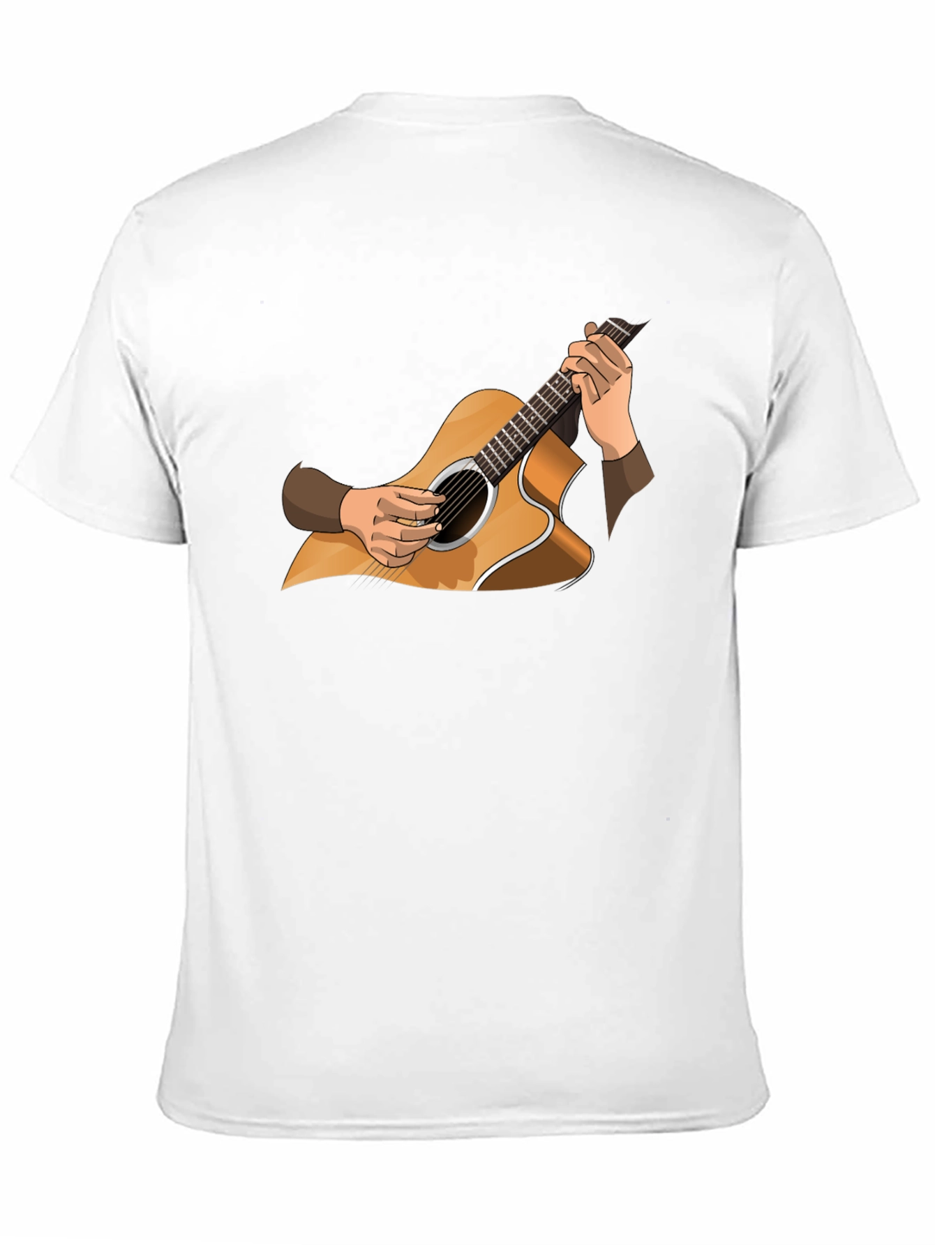 Guitar Graphic Tee - Musician Style Black T-Shirt