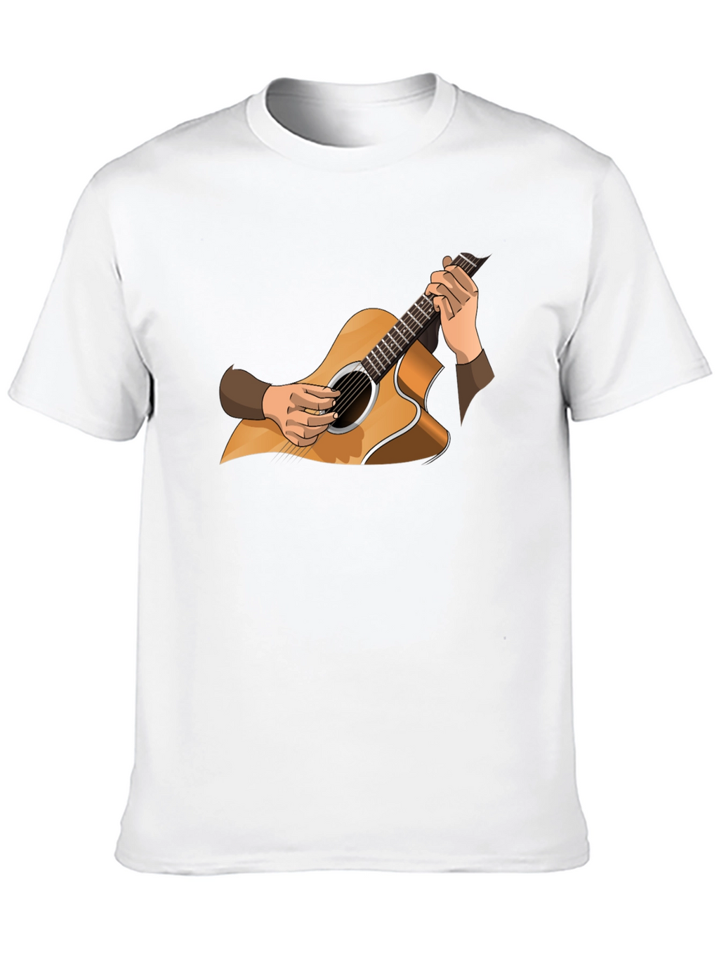 Guitar Graphic Tee - Musician Style Black T-Shirt
