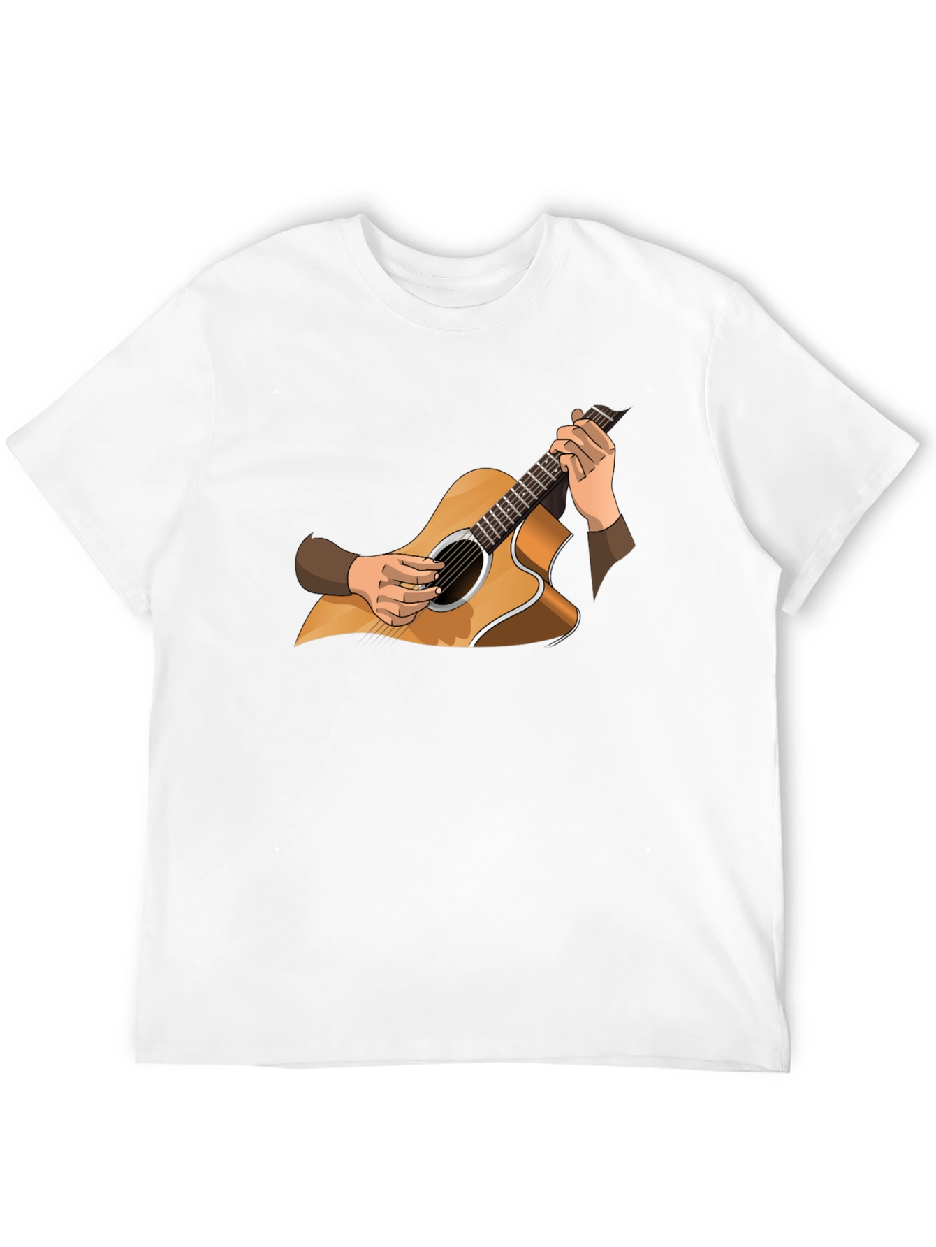 Guitar Graphic Tee - Musician Style Black T-Shirt