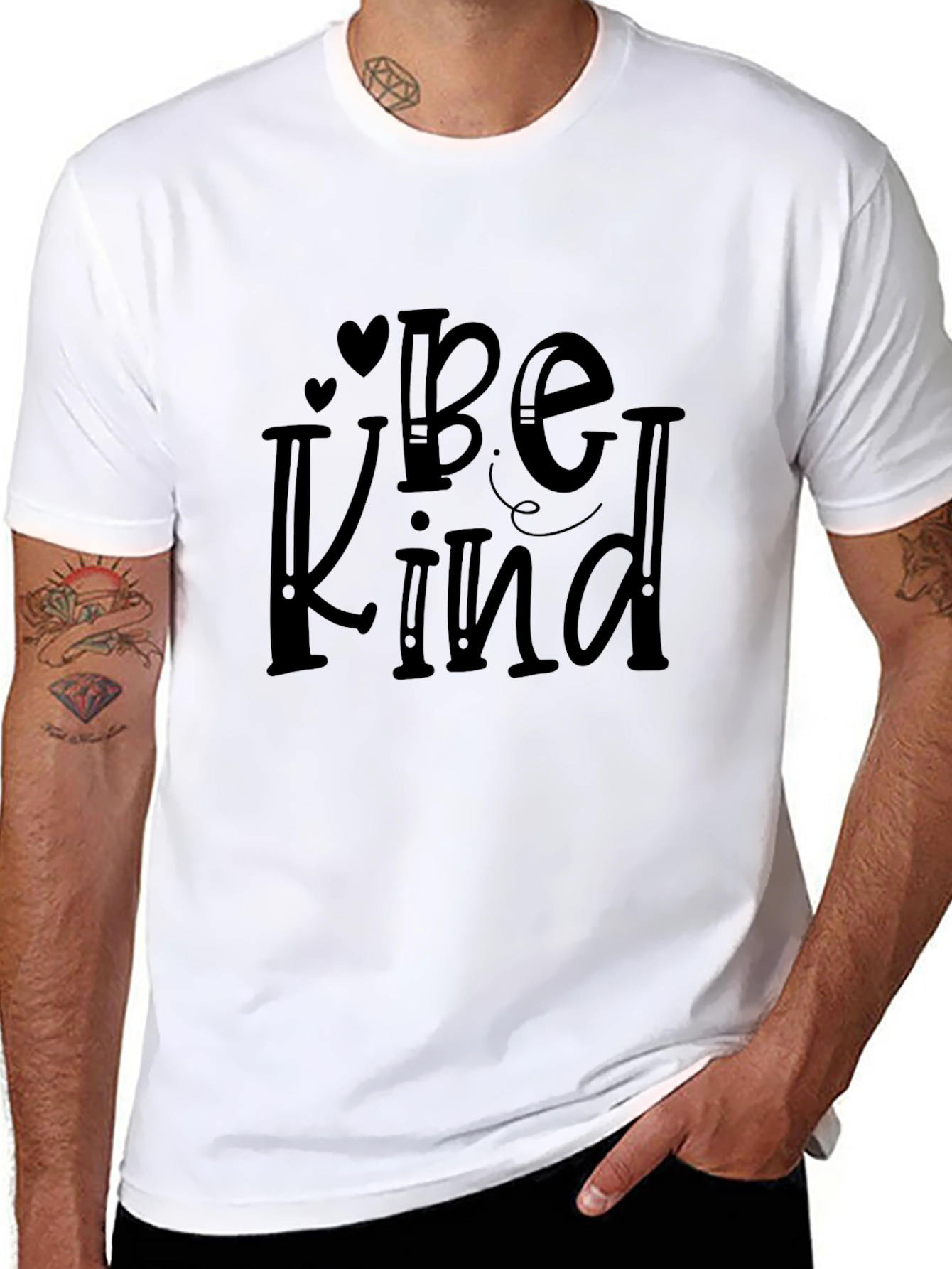 Be Kind Graphic Tee - Black Casual T-Shirt