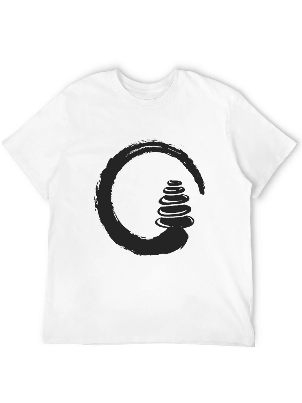 Zen Stones Circle Graphic Tee - Relaxed Fit