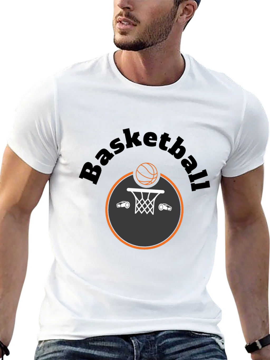 Basketball Graphic T-Shirt - Sporty Casual Tee