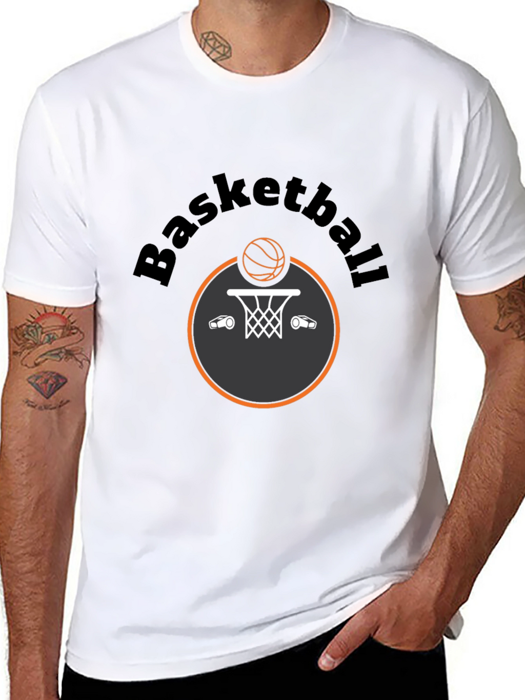 Basketball Graphic T-Shirt - Sporty Casual Tee