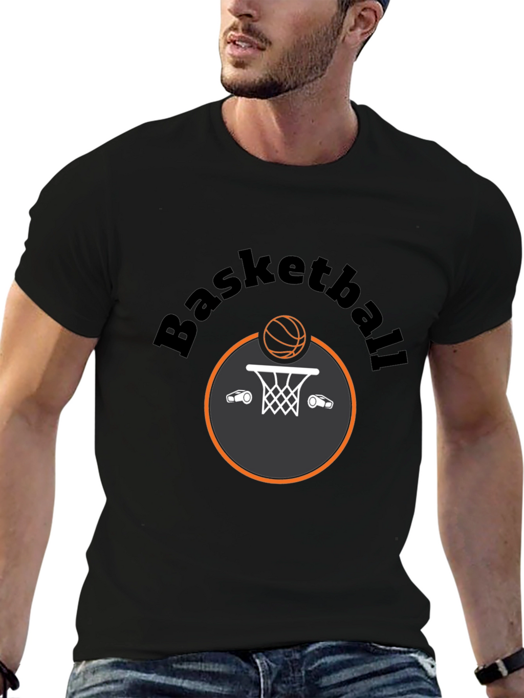 Basketball Graphic T-Shirt - Sporty Casual Tee