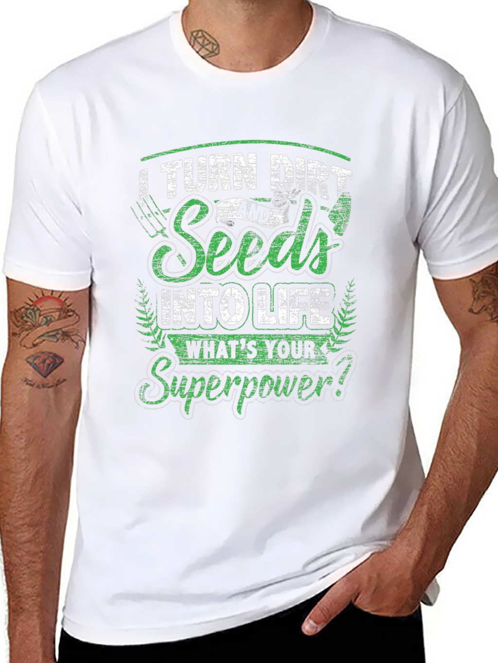 Turn Dirt & Seeds Into Life Graphic T-Shirt