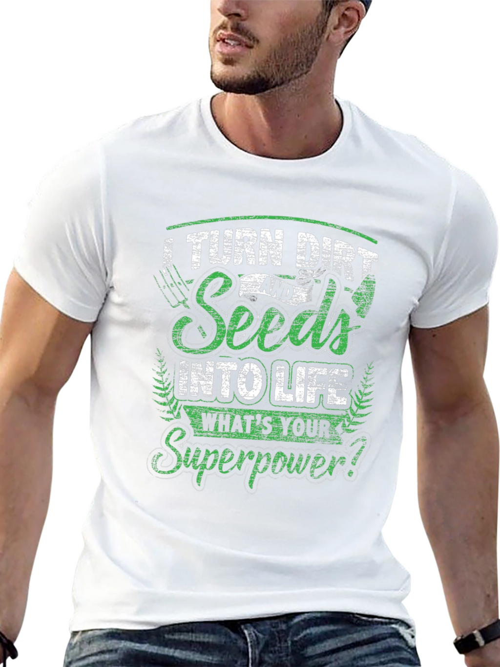 Turn Dirt & Seeds Into Life Graphic T-Shirt