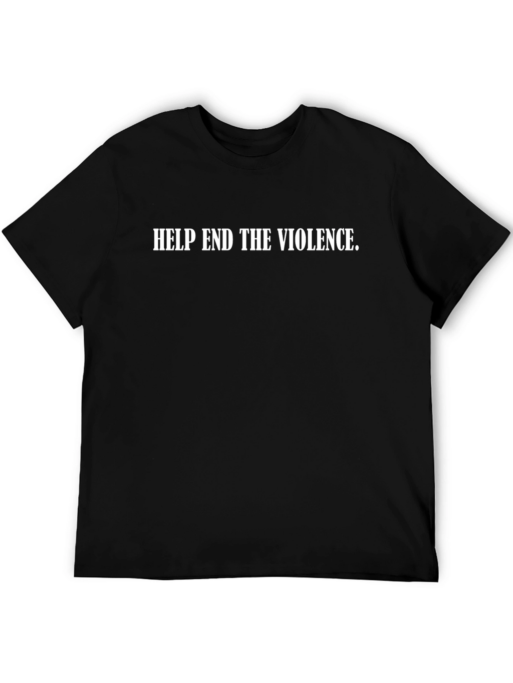 Help End The Violence T-Shirt - Black