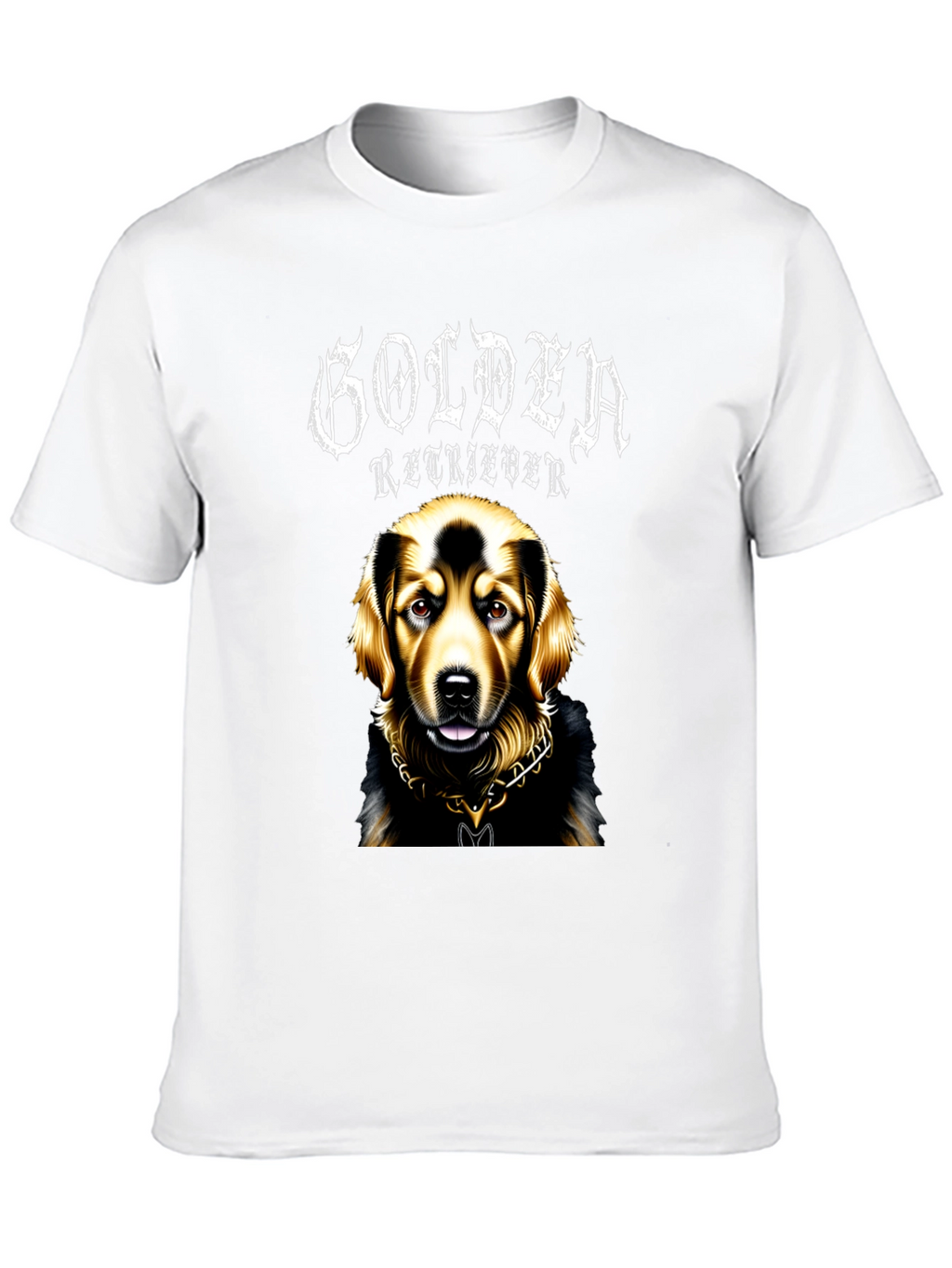 Golden Retriever Dog Graphic Black T-Shirt