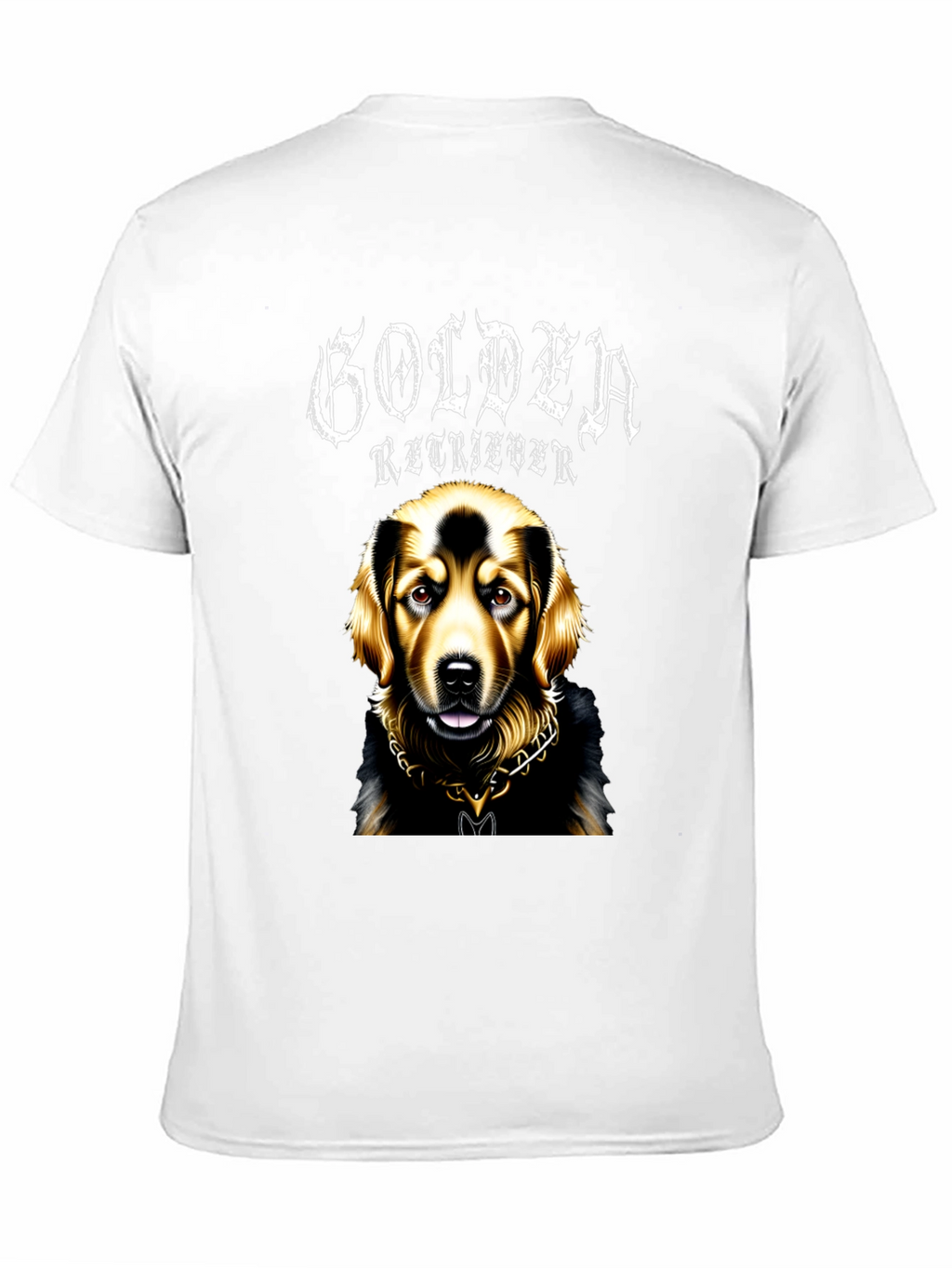 Golden Retriever Dog Graphic Black T-Shirt