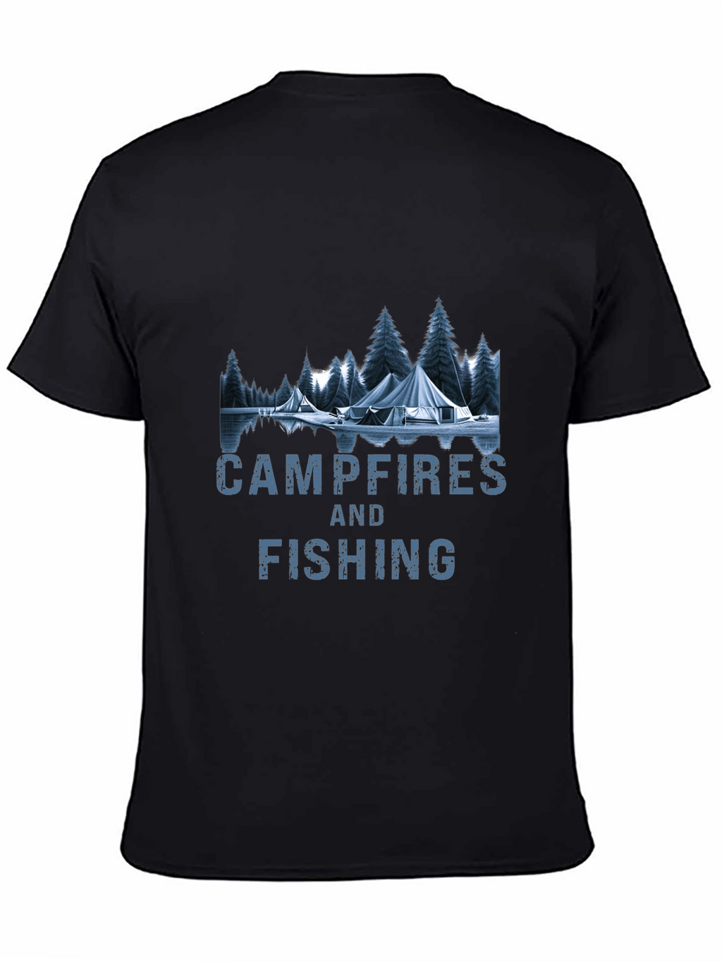 Campfires & Fishing Graphic T-Shirt