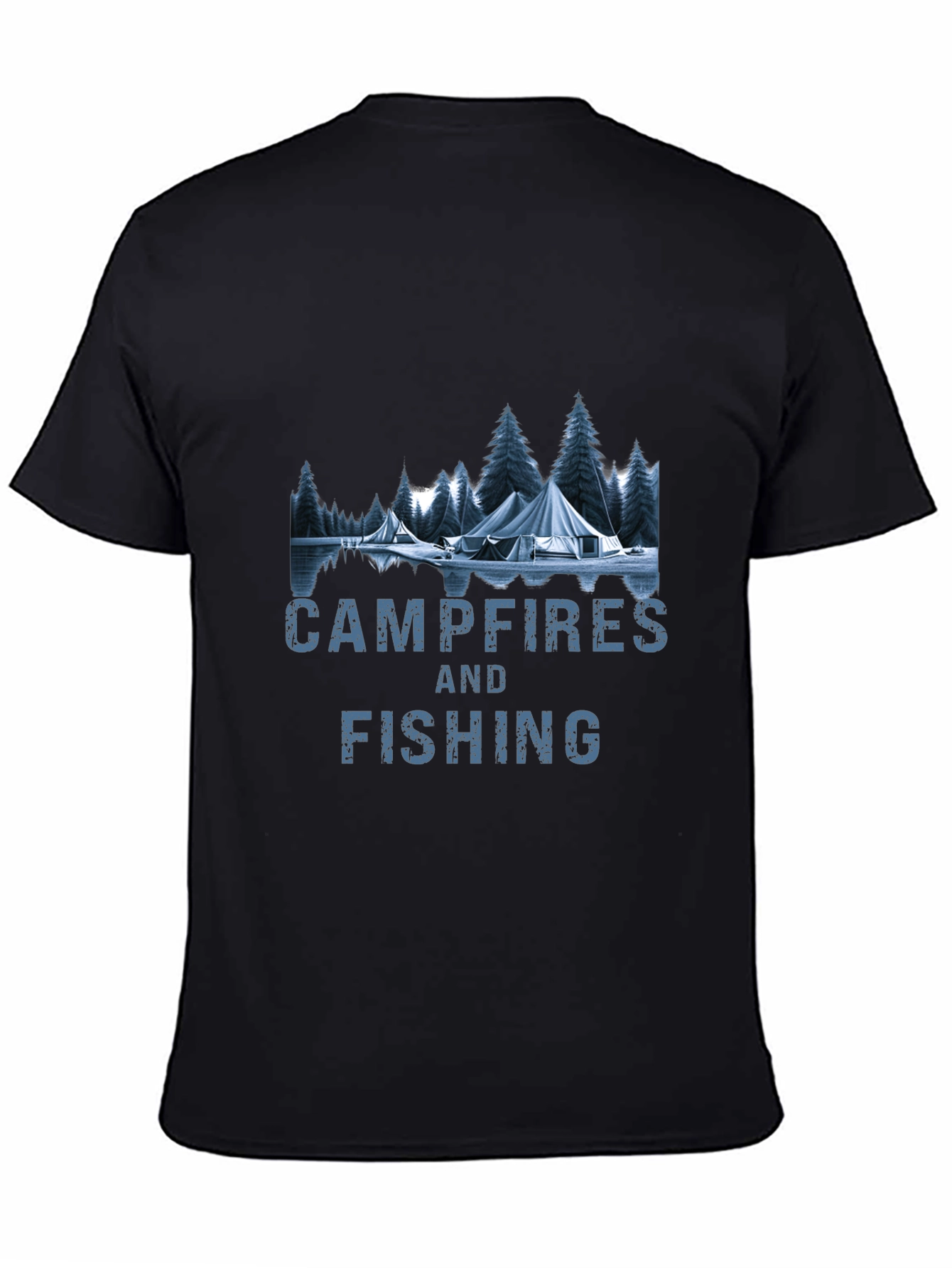 Campfires & Fishing Graphic T-Shirt
