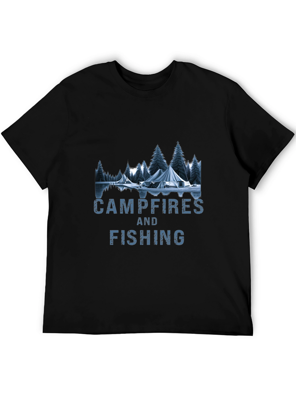 Campfires & Fishing Graphic T-Shirt