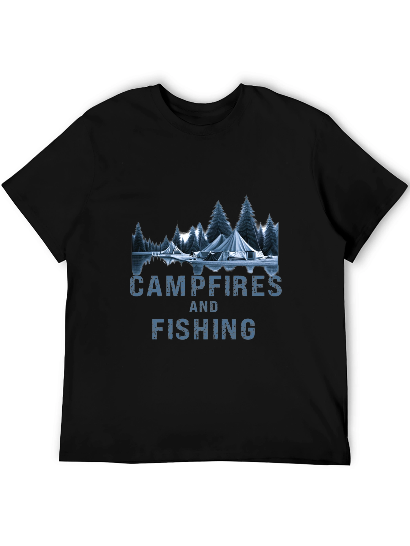 Campfires & Fishing Graphic T-Shirt