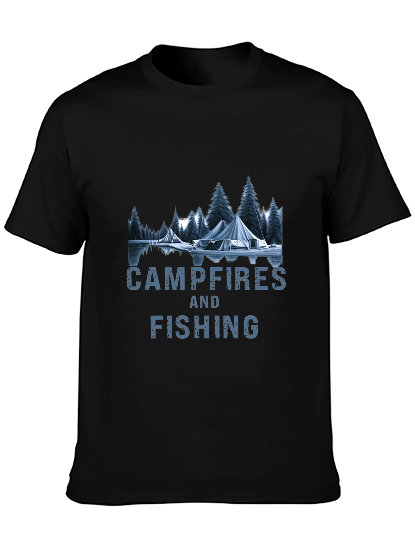 Campfires & Fishing Graphic T-Shirt