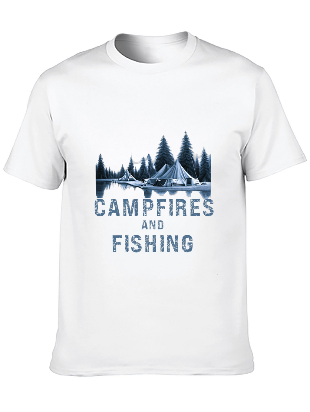 Campfires & Fishing Graphic T-Shirt
