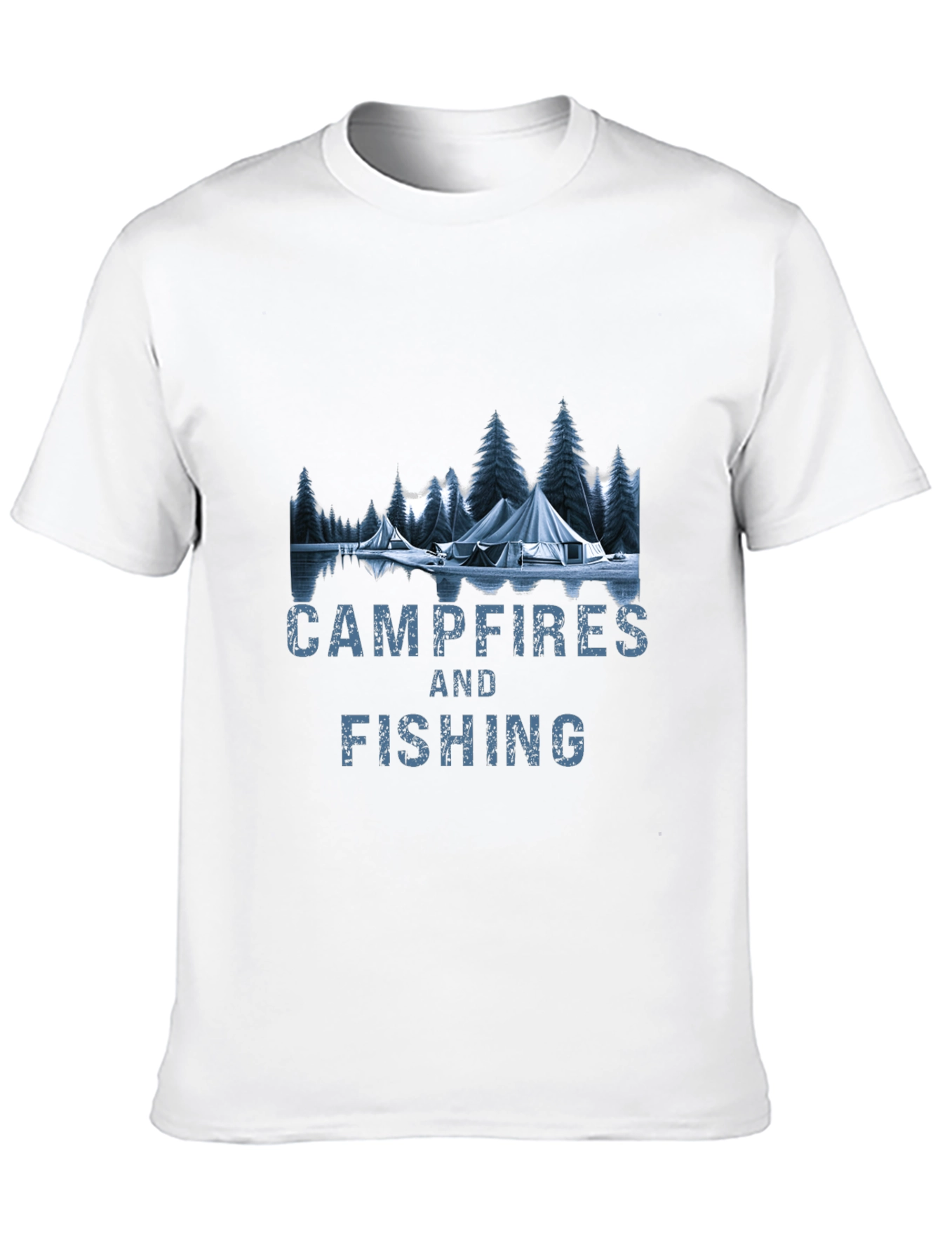 Campfires & Fishing Graphic T-Shirt
