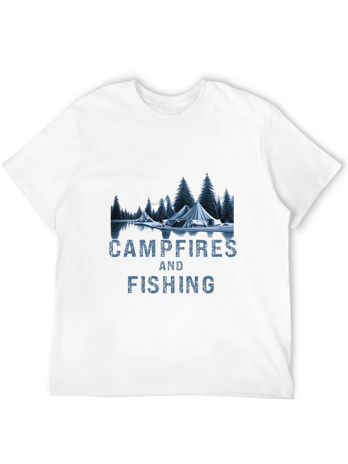 Campfires & Fishing Graphic T-Shirt