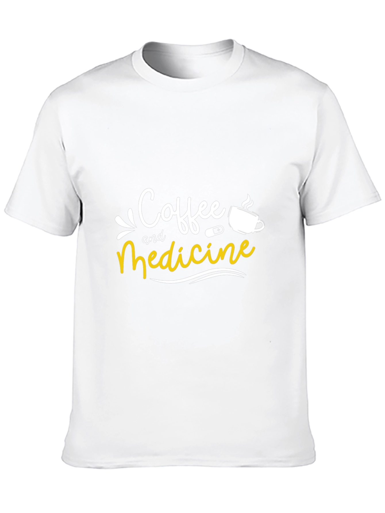 Coffee and Medicine Graphic Tee - Black Unisex T-Shirt