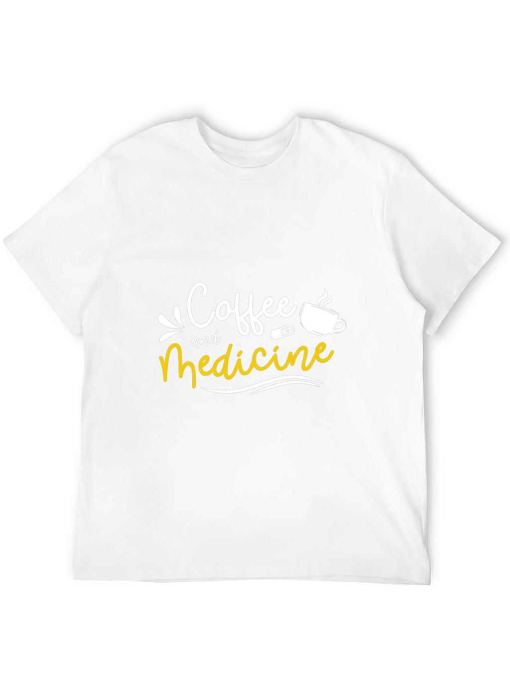 Coffee and Medicine Graphic Tee - Black Unisex T-Shirt