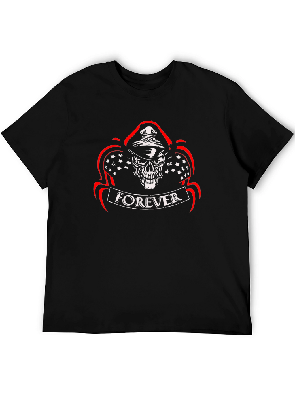 Forever Skull Graphic Tee - Mens Black T-Shirt