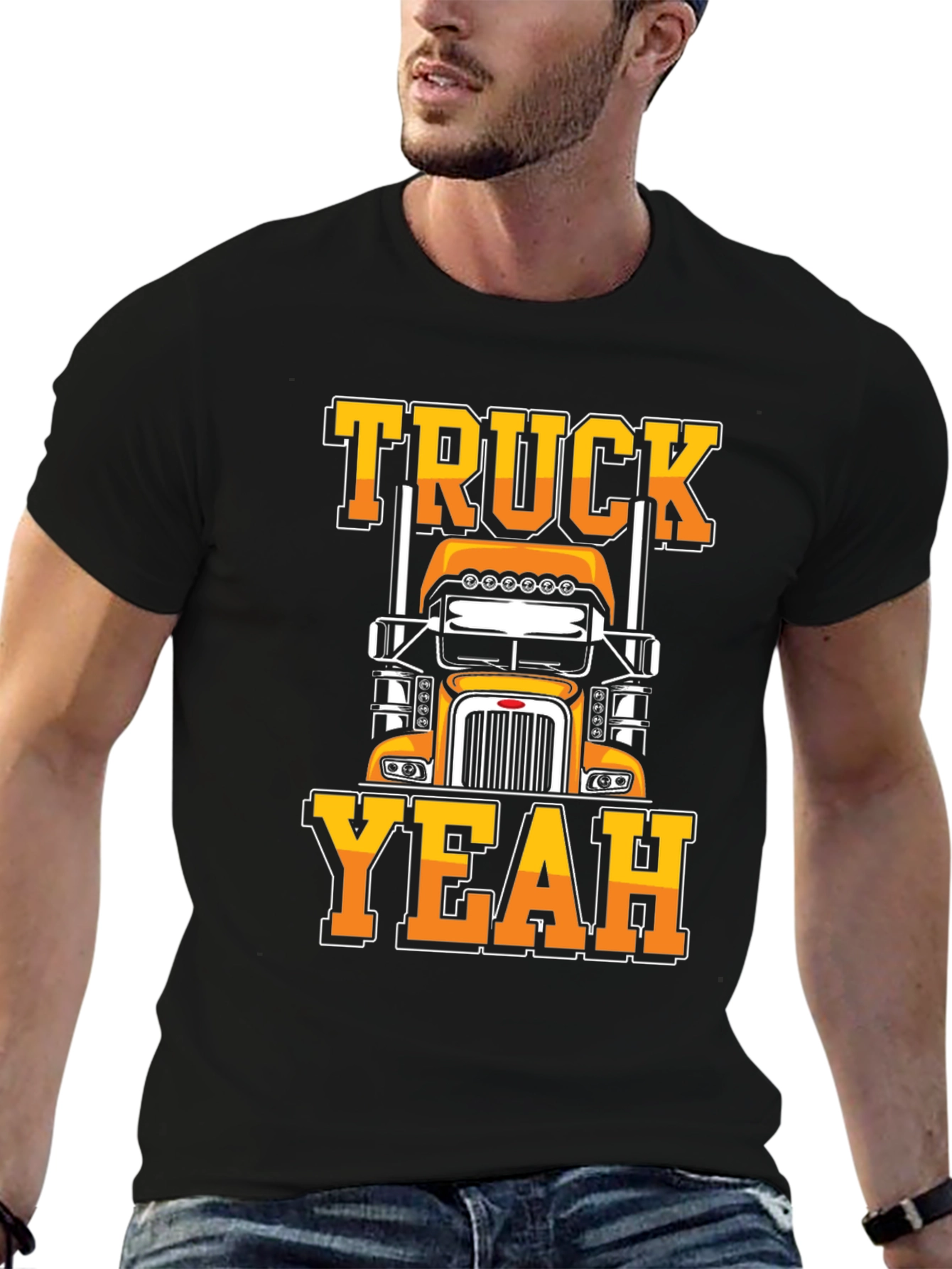 Truck Yeah Graphic Tee - Cool Trucker T-Shirt