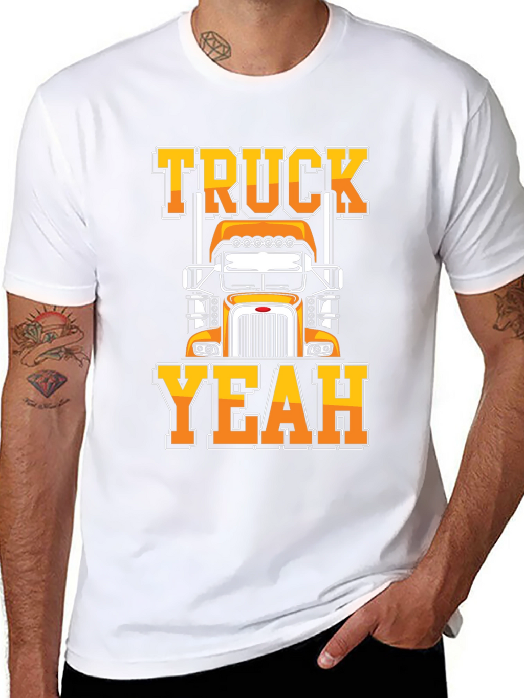 Truck Yeah Graphic Tee - Cool Trucker T-Shirt