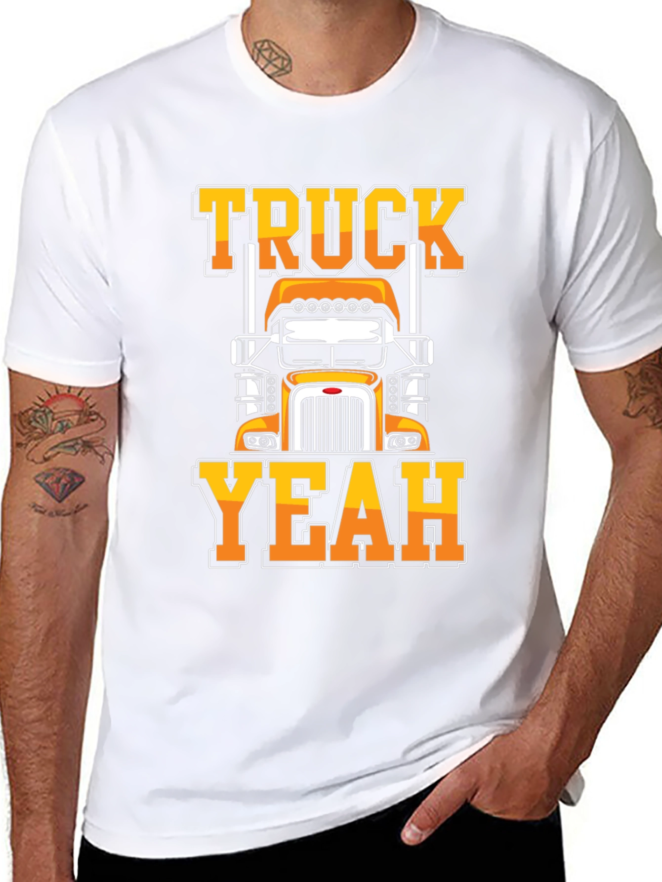 Truck Yeah Graphic Tee - Cool Trucker T-Shirt