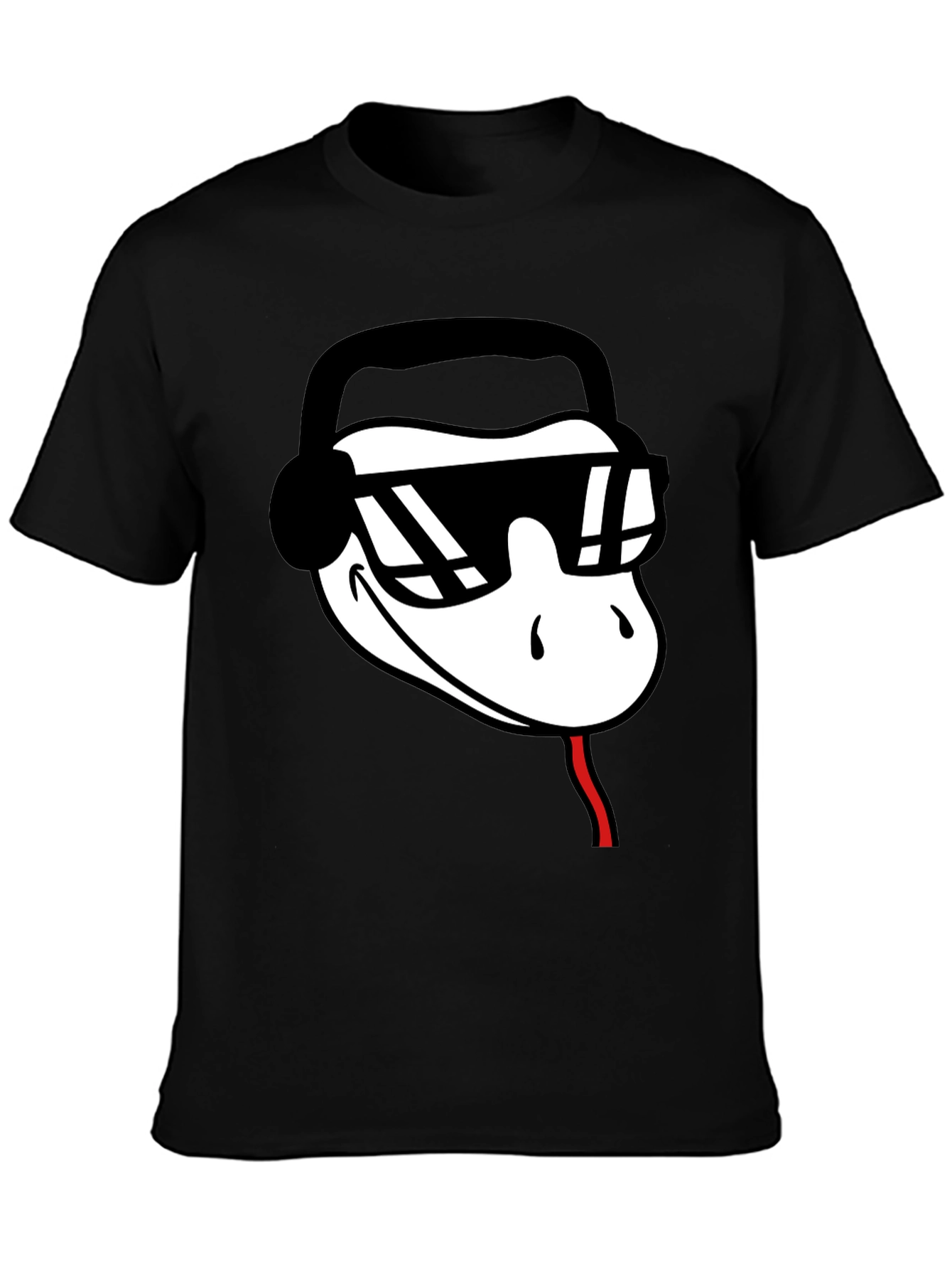 Cool Snake DJ Black T-Shirt