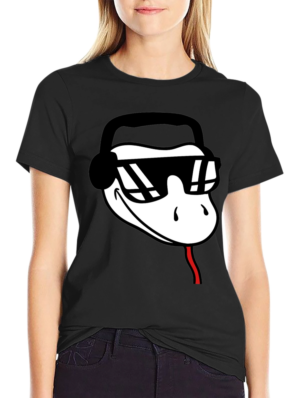 Cool Snake DJ Black T-Shirt
