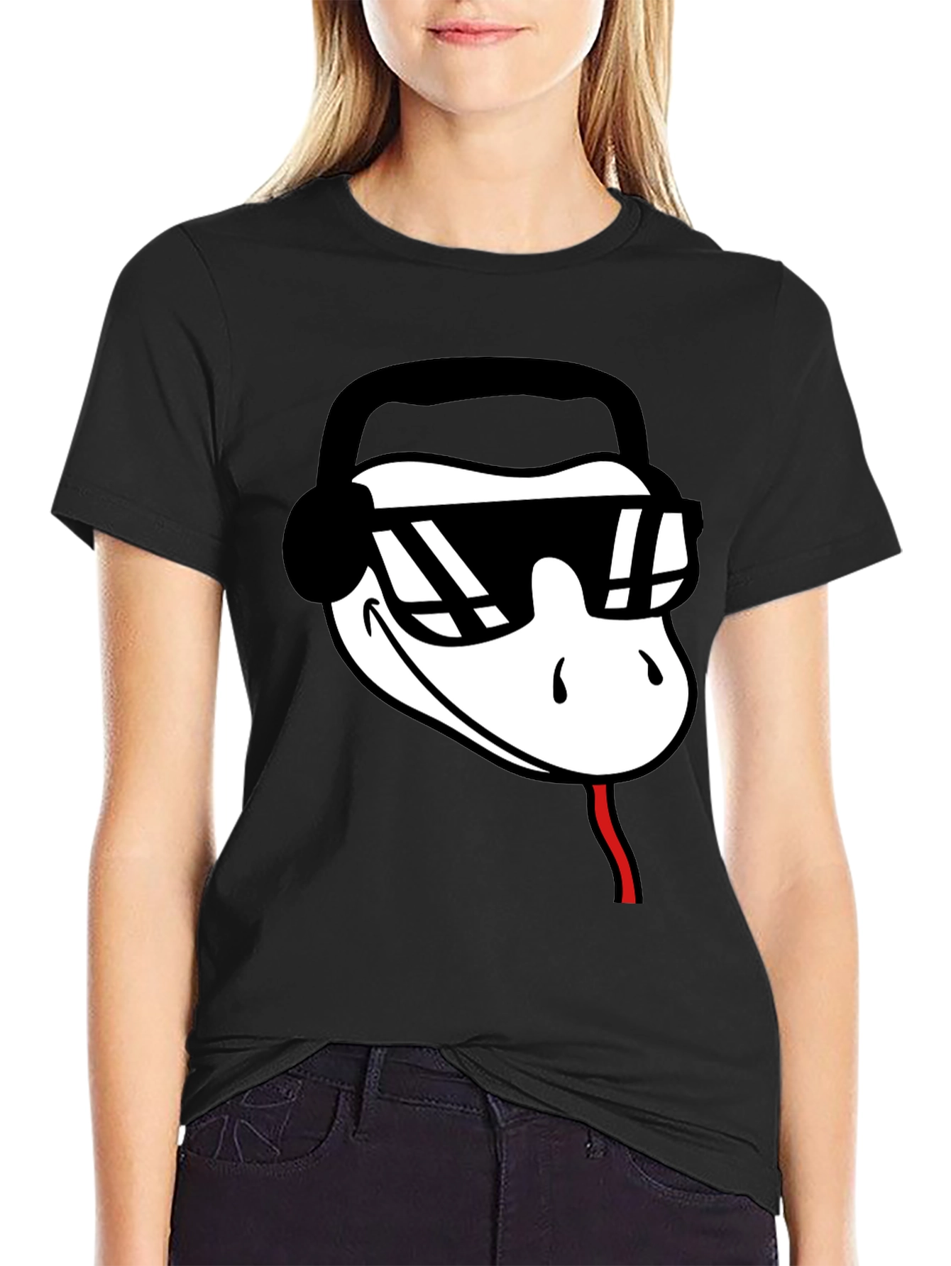 Cool Snake DJ Black T-Shirt