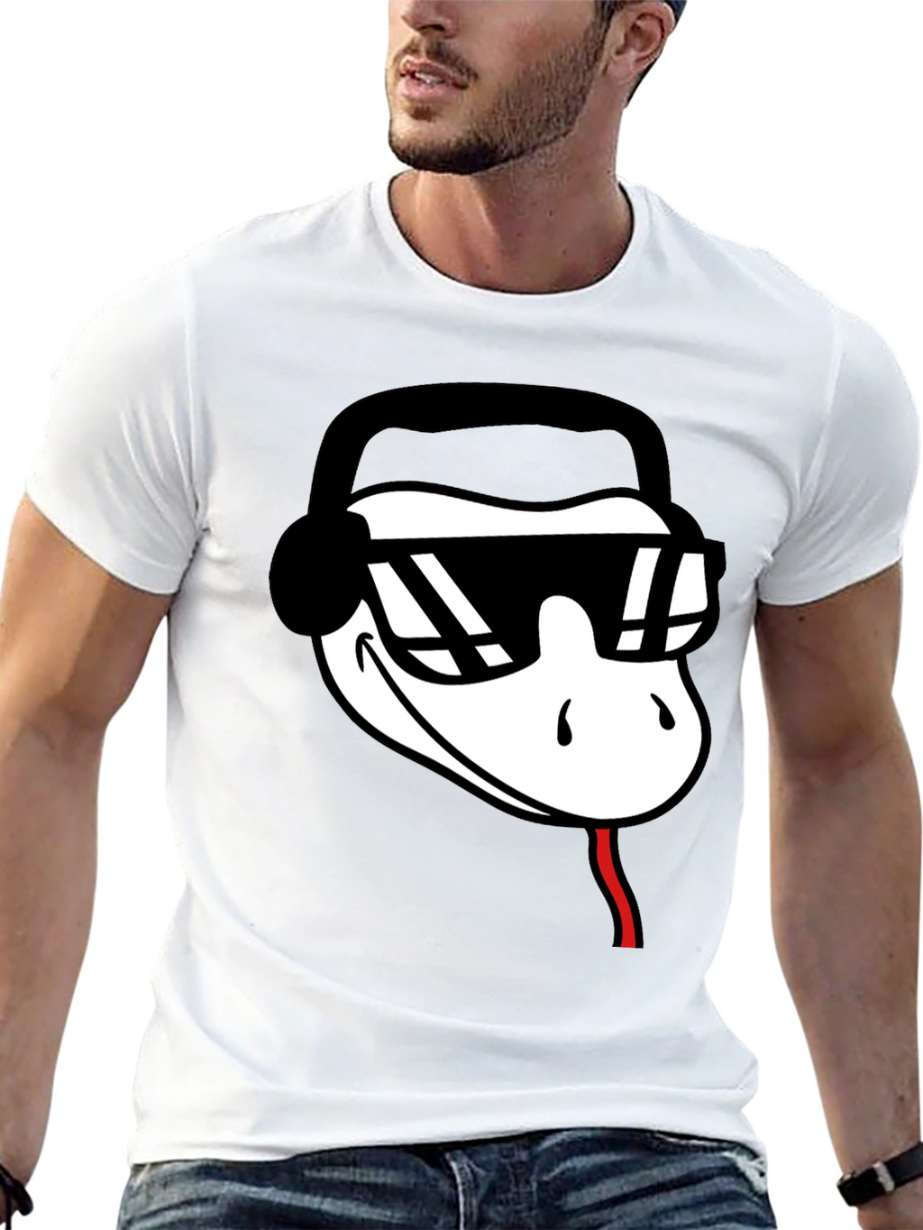 Cool Snake DJ Black T-Shirt