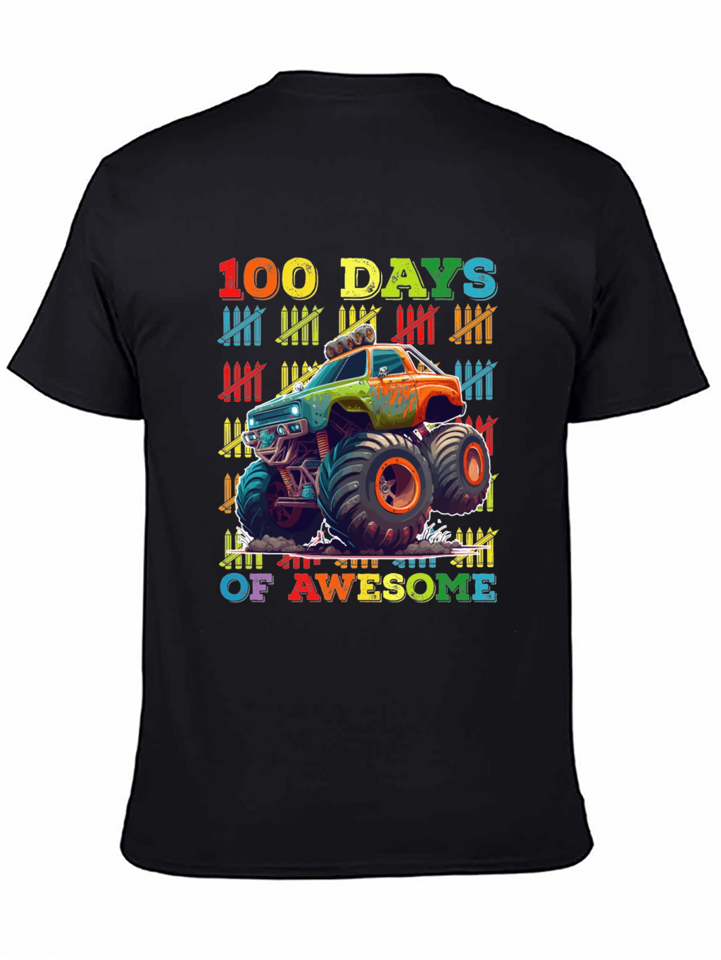 100 Days of Awesome Monster Truck T-Shirt