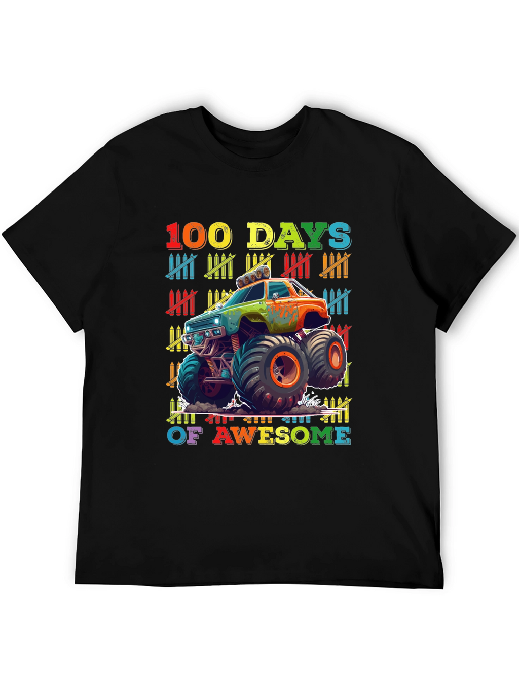 100 Days of Awesome Monster Truck T-Shirt