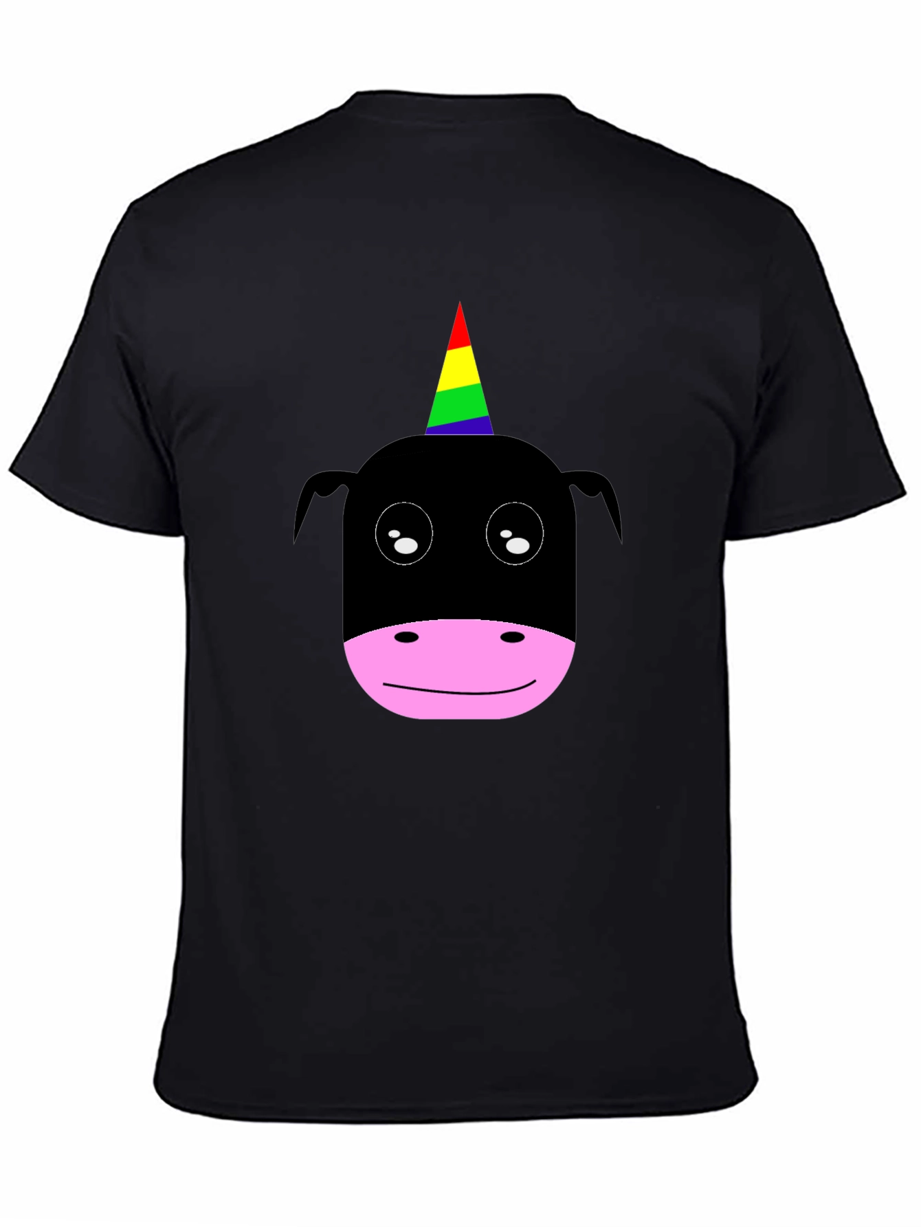 Unicorn Graphic Tee - Black Cotton Shirt