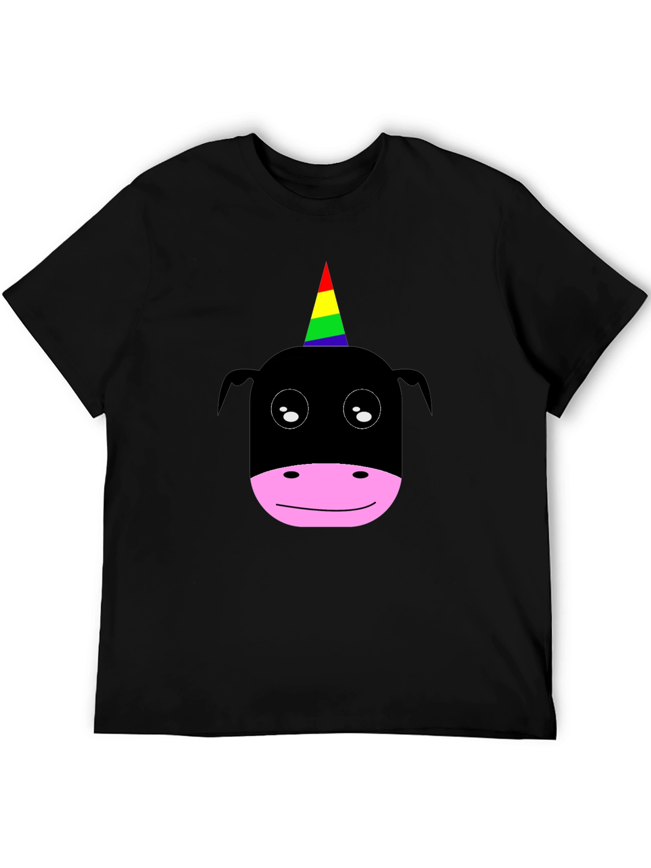 Unicorn Graphic Tee - Black Cotton Shirt