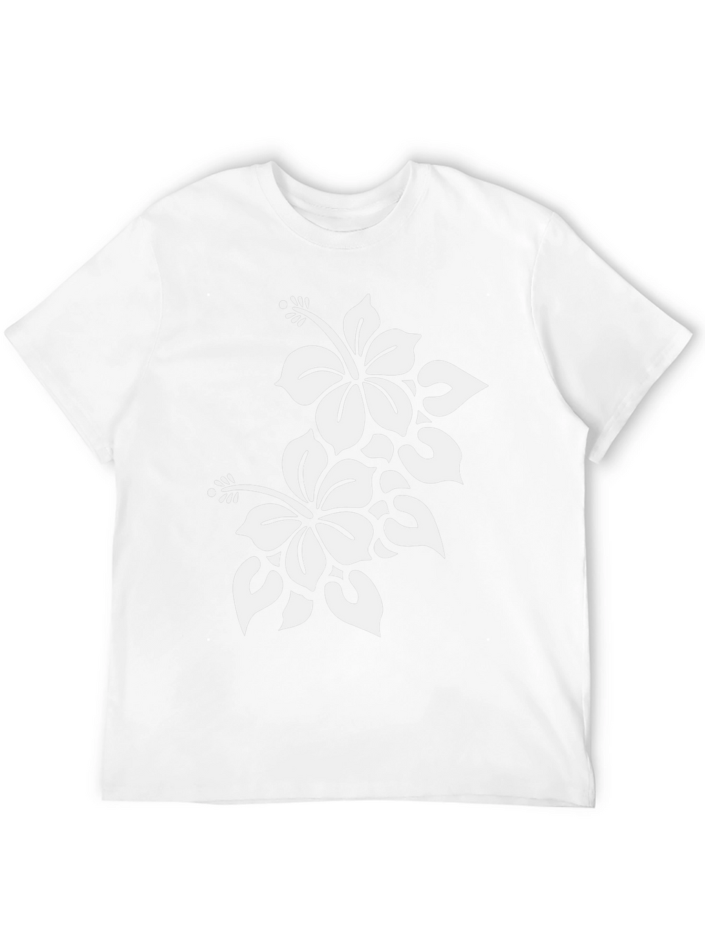 Black Floral Hibiscus T-Shirt