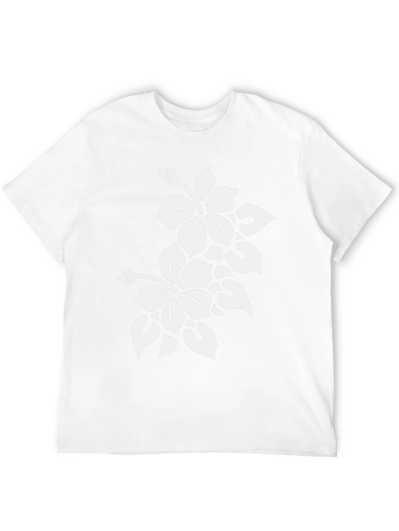 Black Floral Hibiscus T-Shirt