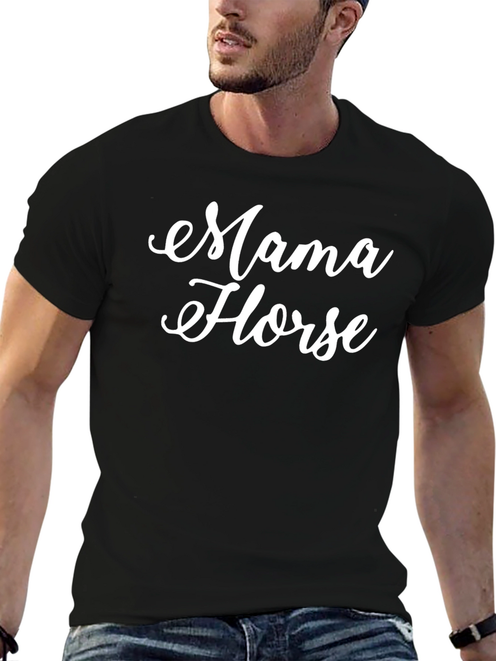 Mama Horse Graphic Tee - Black T-Shirt