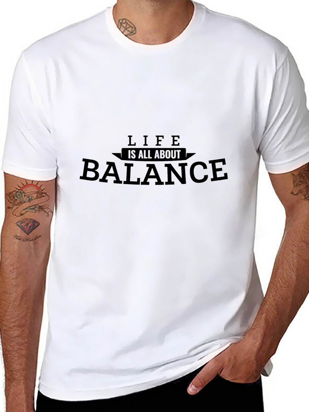 Life is All About Balance Black T-Shirt