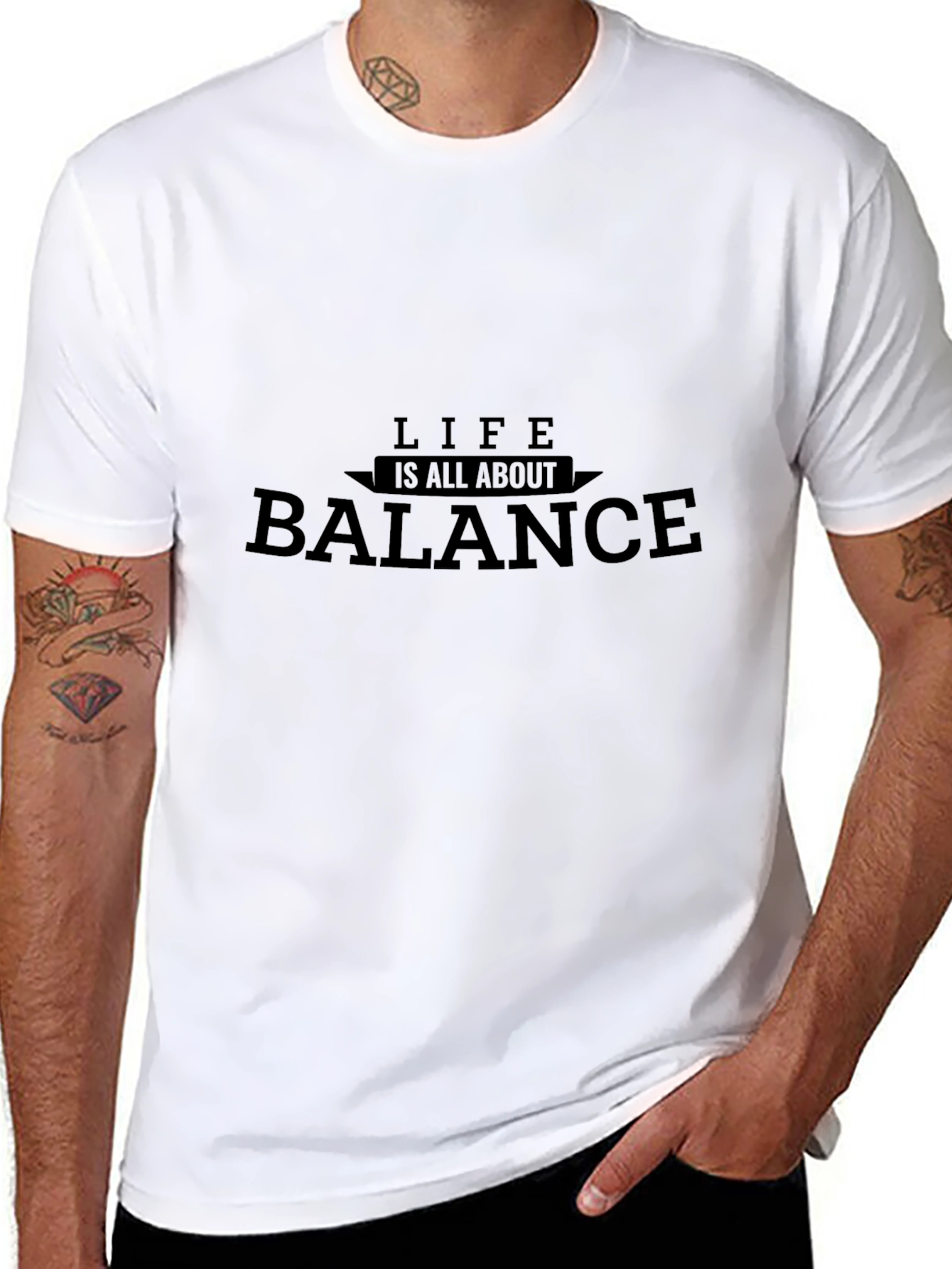 Life is All About Balance Black T-Shirt