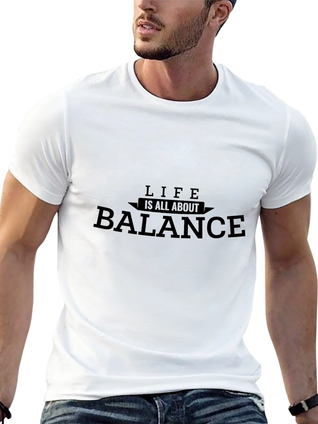 Life is All About Balance Black T-Shirt