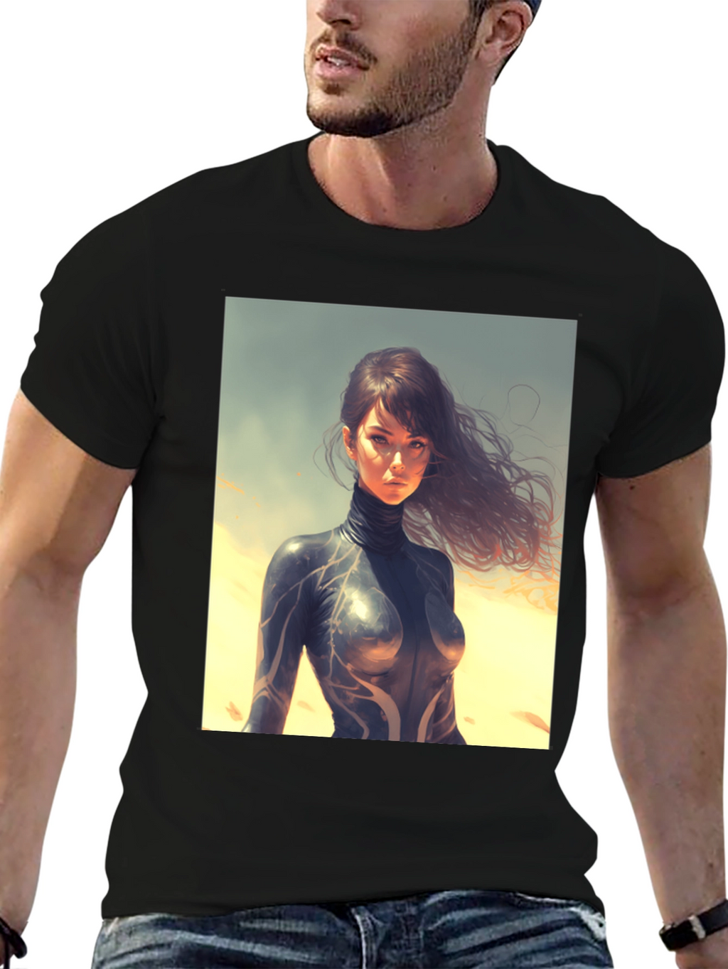 Woman in Catsuit Graphic Tee